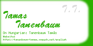 tamas tanenbaum business card